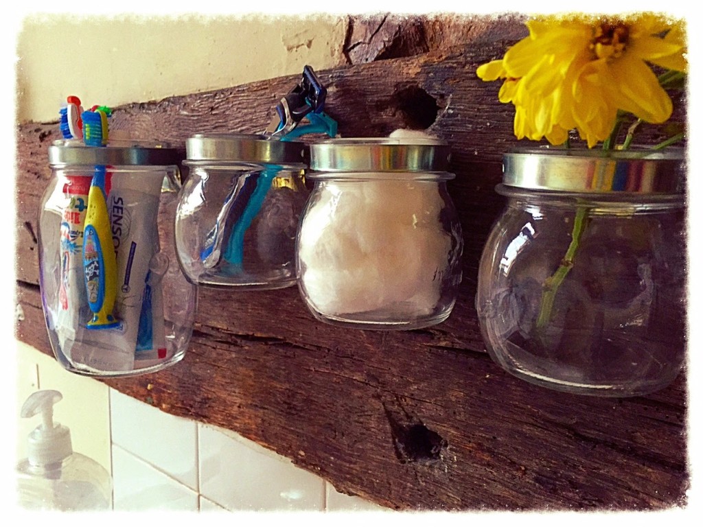 mason jars bathroom