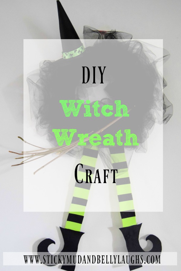 DIT Halloween Witch Wreath Craft For Halloween.