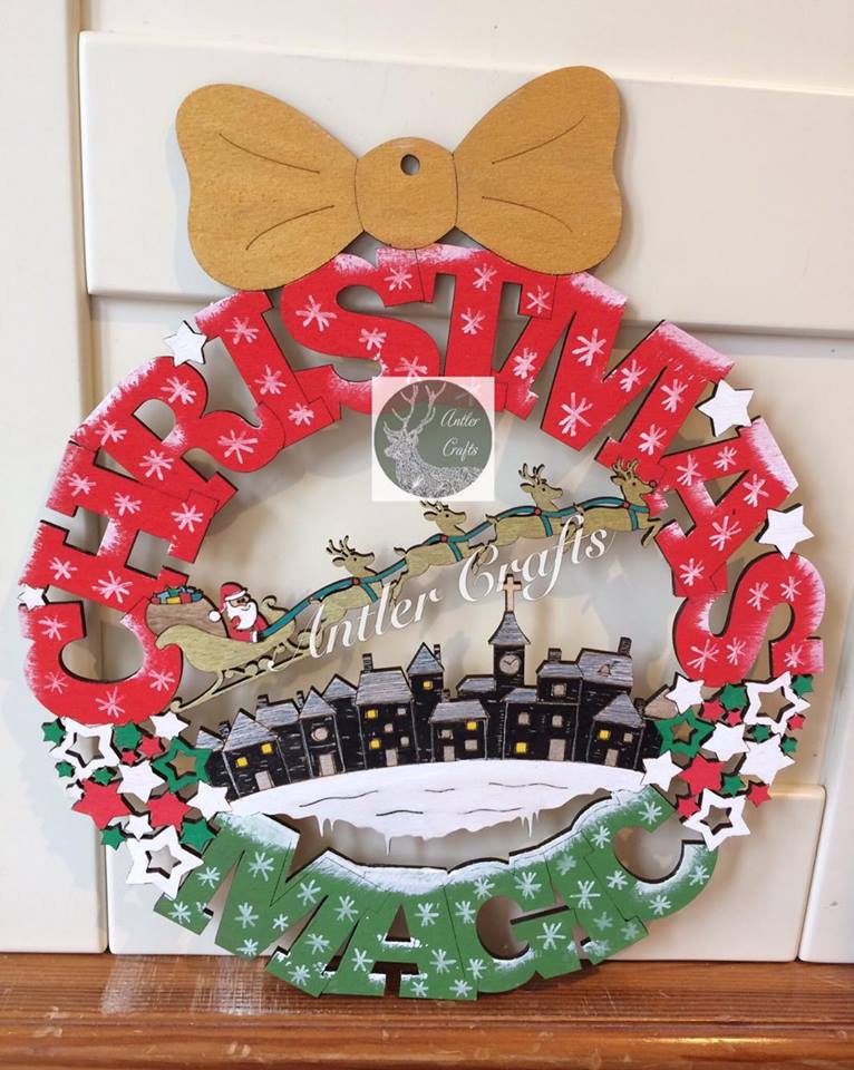 Christmas Wreath Antler Crafts