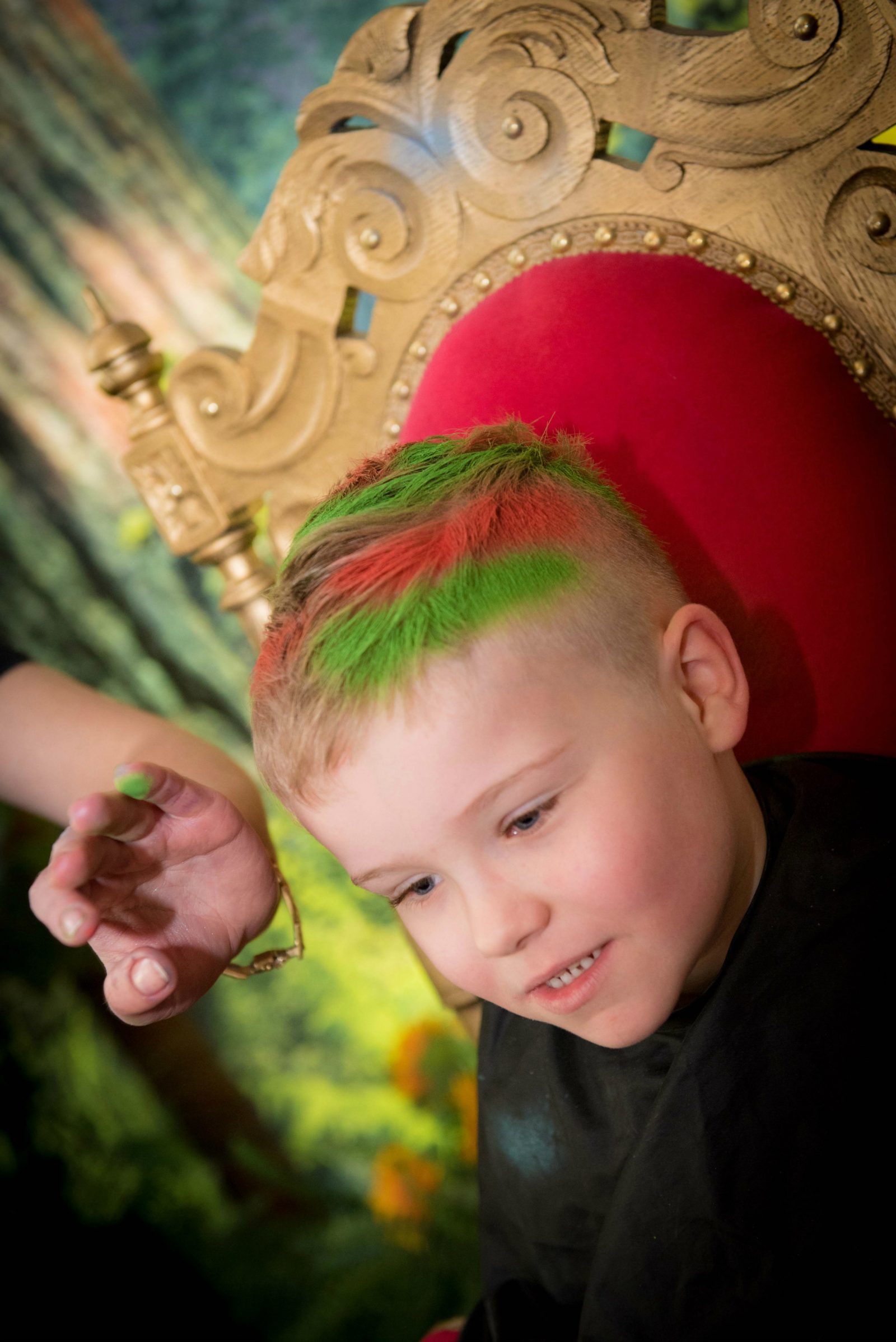 monkey-having-his-hair-done
