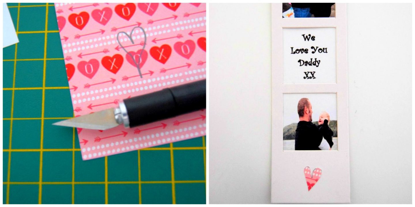 Craft mat Valentine's Day bookmark craft