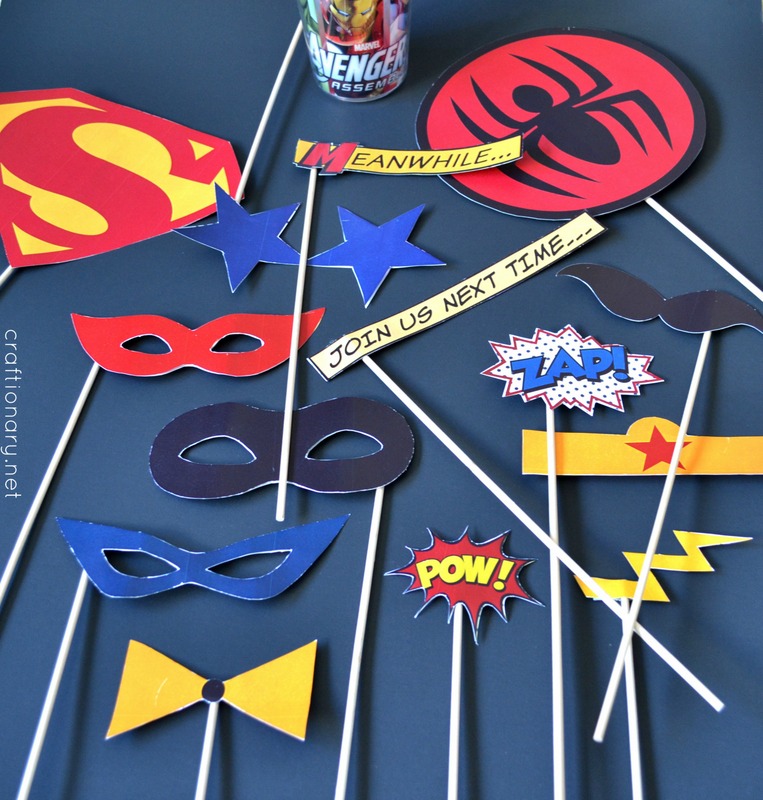 superhero photo props