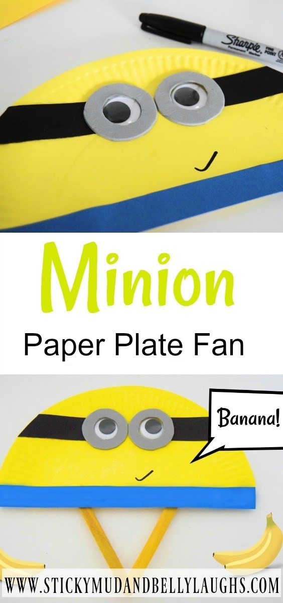 Looking for some minions crafts? Then why not try this minion paper plate craft. #minionscrafts #miniontoys #kidscrafts