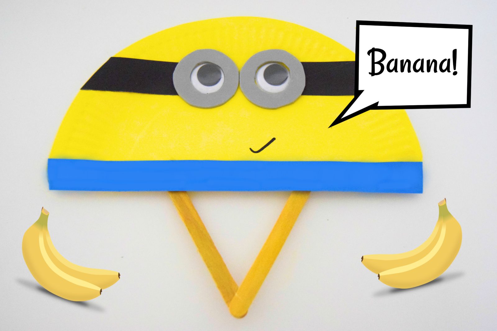 Despicable Me 3 Kids Paper Plate Fan Craft