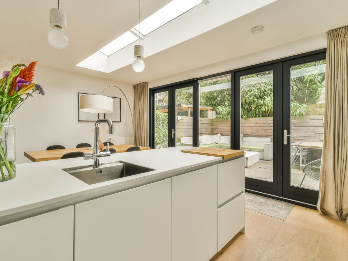 patio door in kitchen