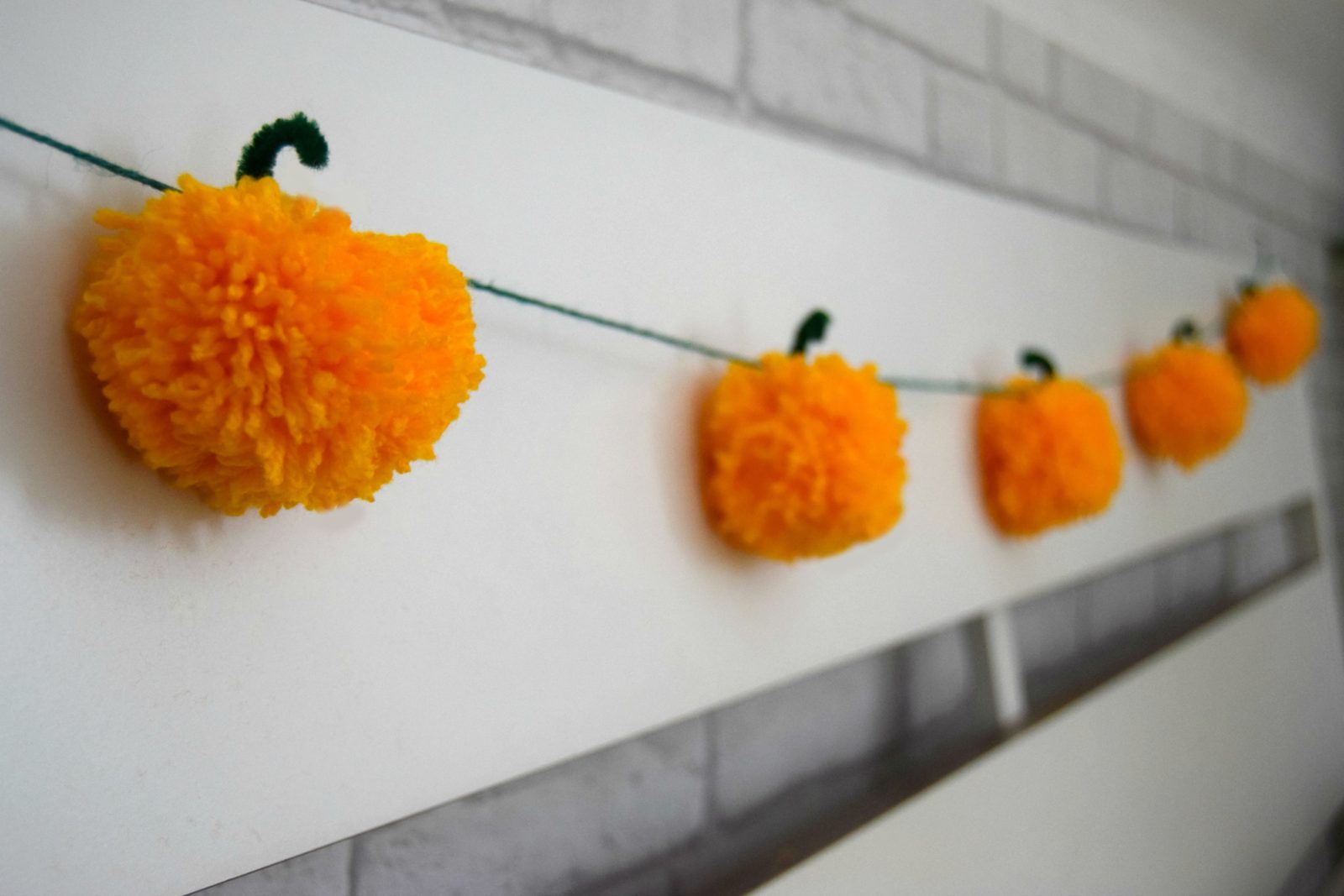 Pumpkin pom poms