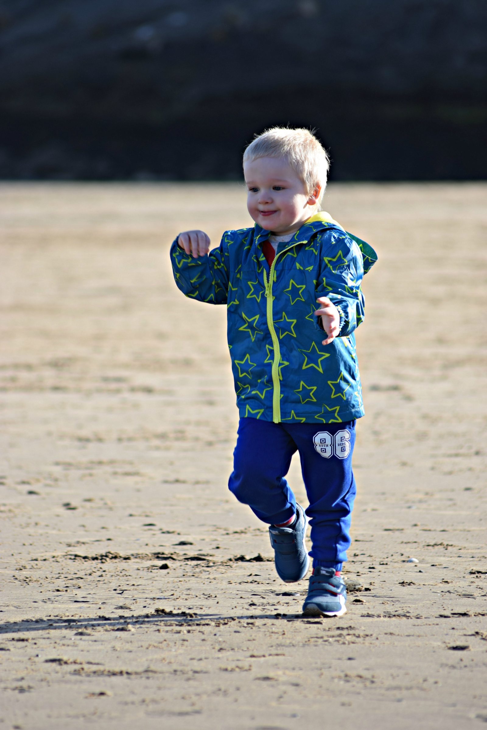 Joben having fun at the beach. Living Arrows
