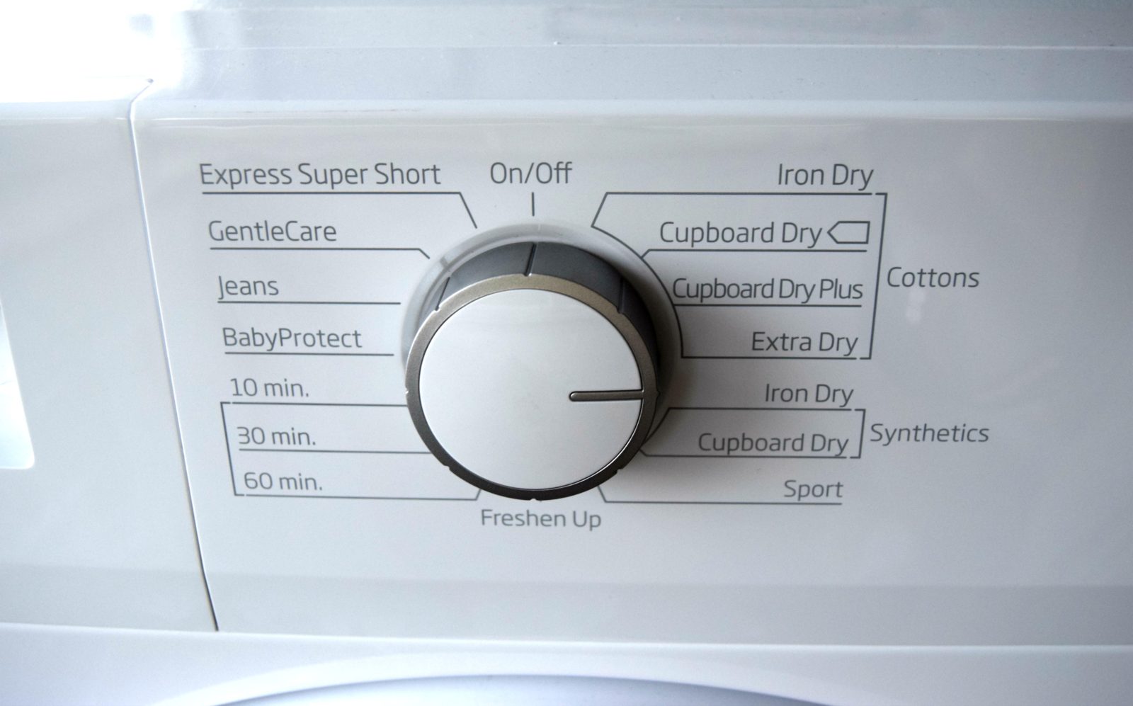 Beko DTGC8011W Tumble Dryer programmes