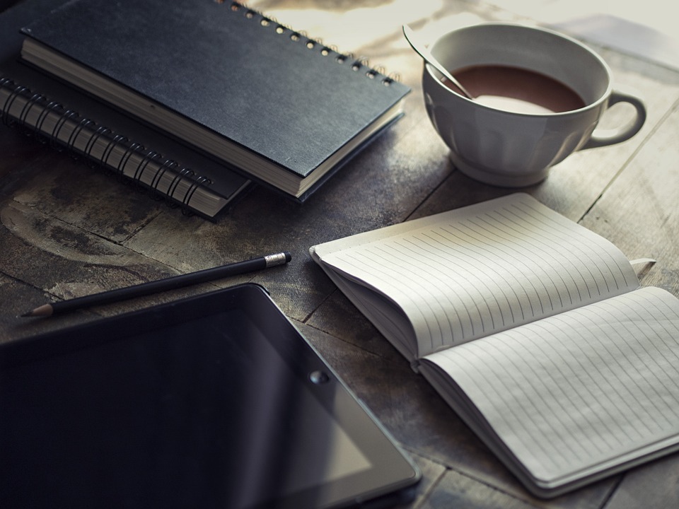 A bloggers desk. Monday Morning Blog Club blogger linky.