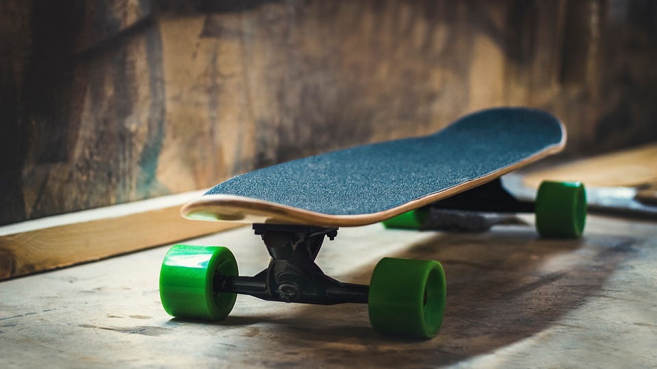A cool looking skateboard. Skateboarding for beginners