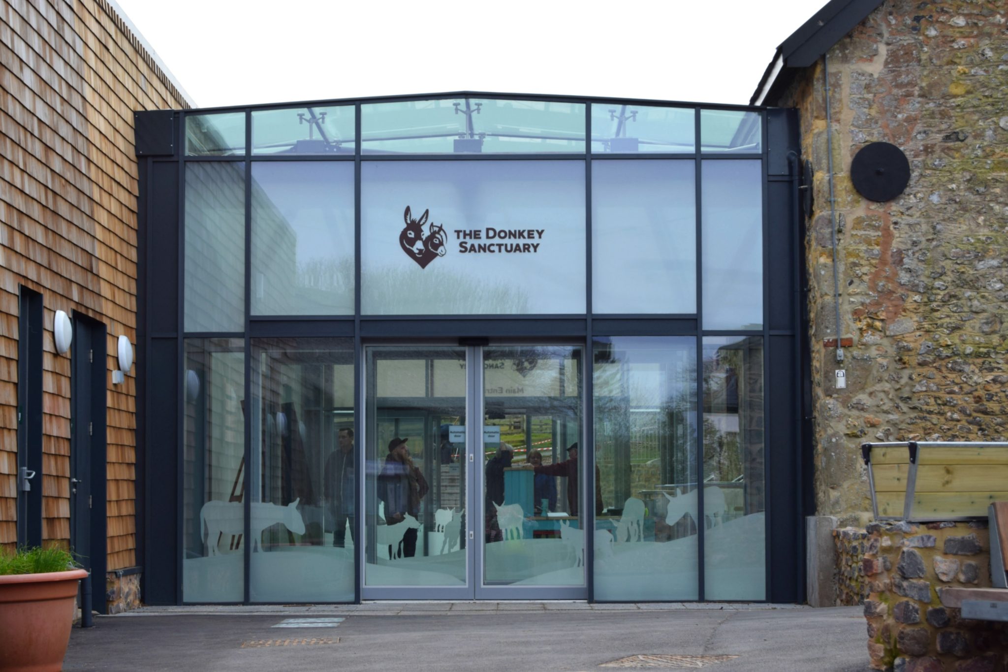 The Donkey Sanctuary Sidmouth. Entrance and exit.
