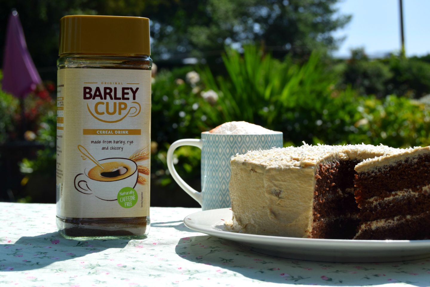 Barleycup caffeine free instant drink.