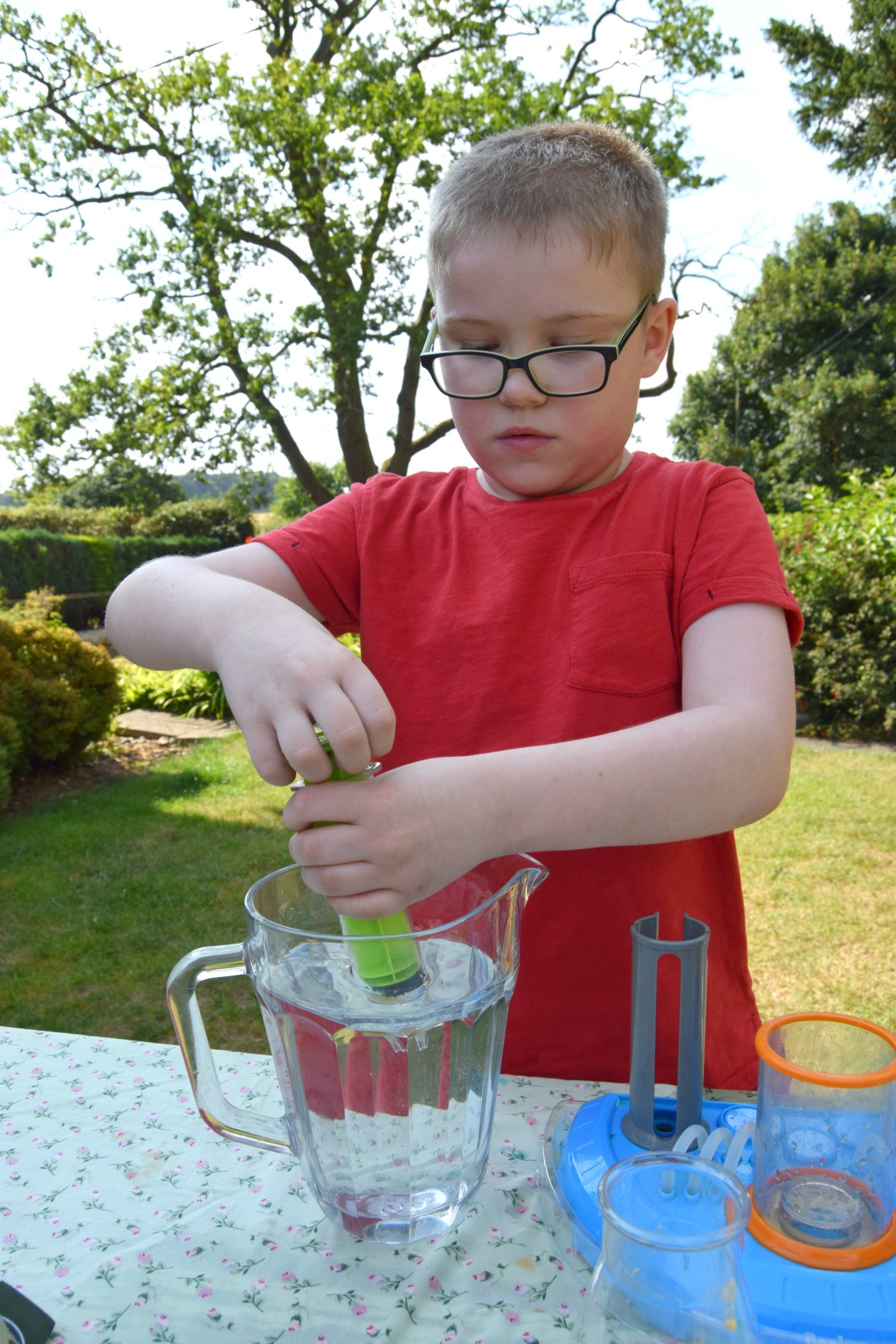 filling up the syringes