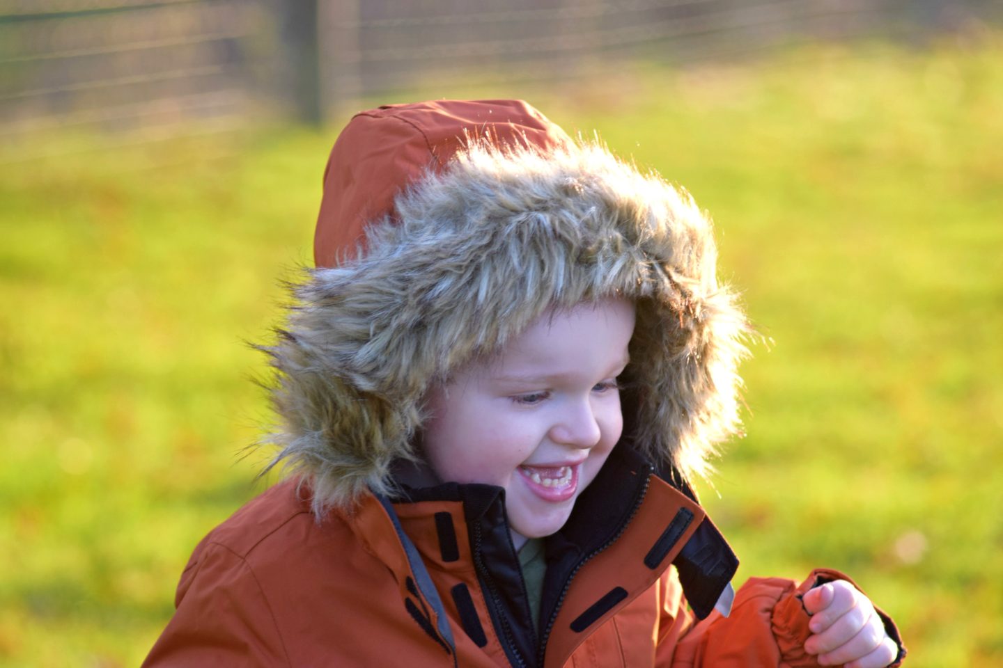 Joben with his snuggly hood