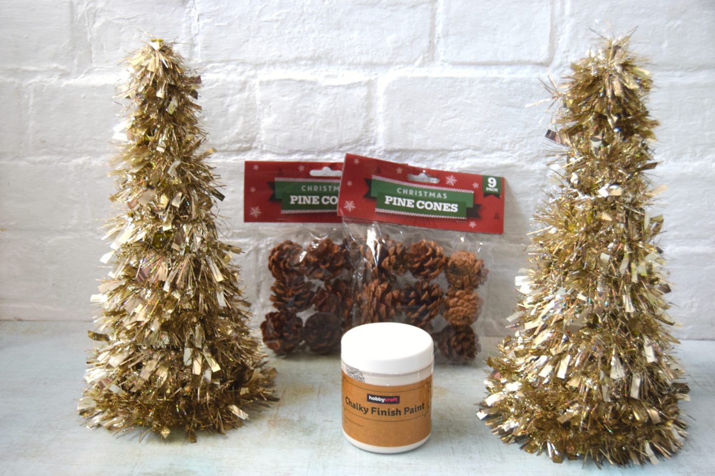 Poundland Christmas tree upcycle craft