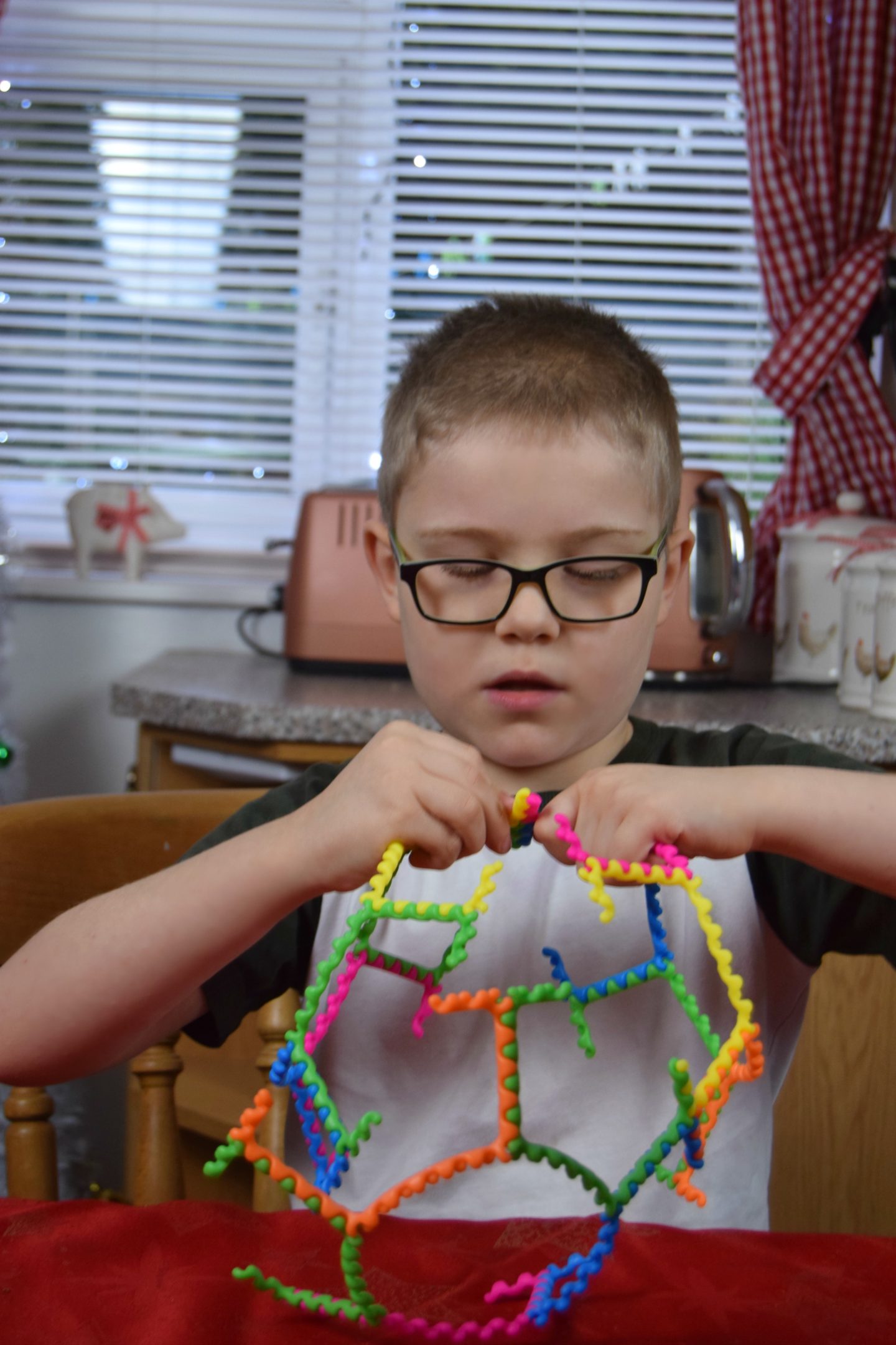 Jayden created an orb with his stems pieces.