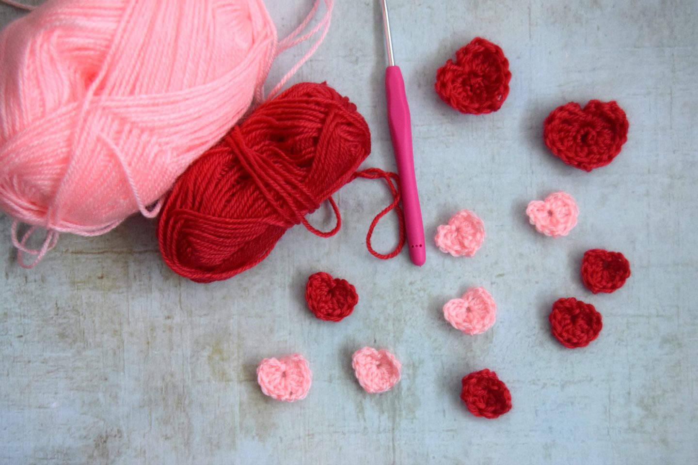 Crochet hearts