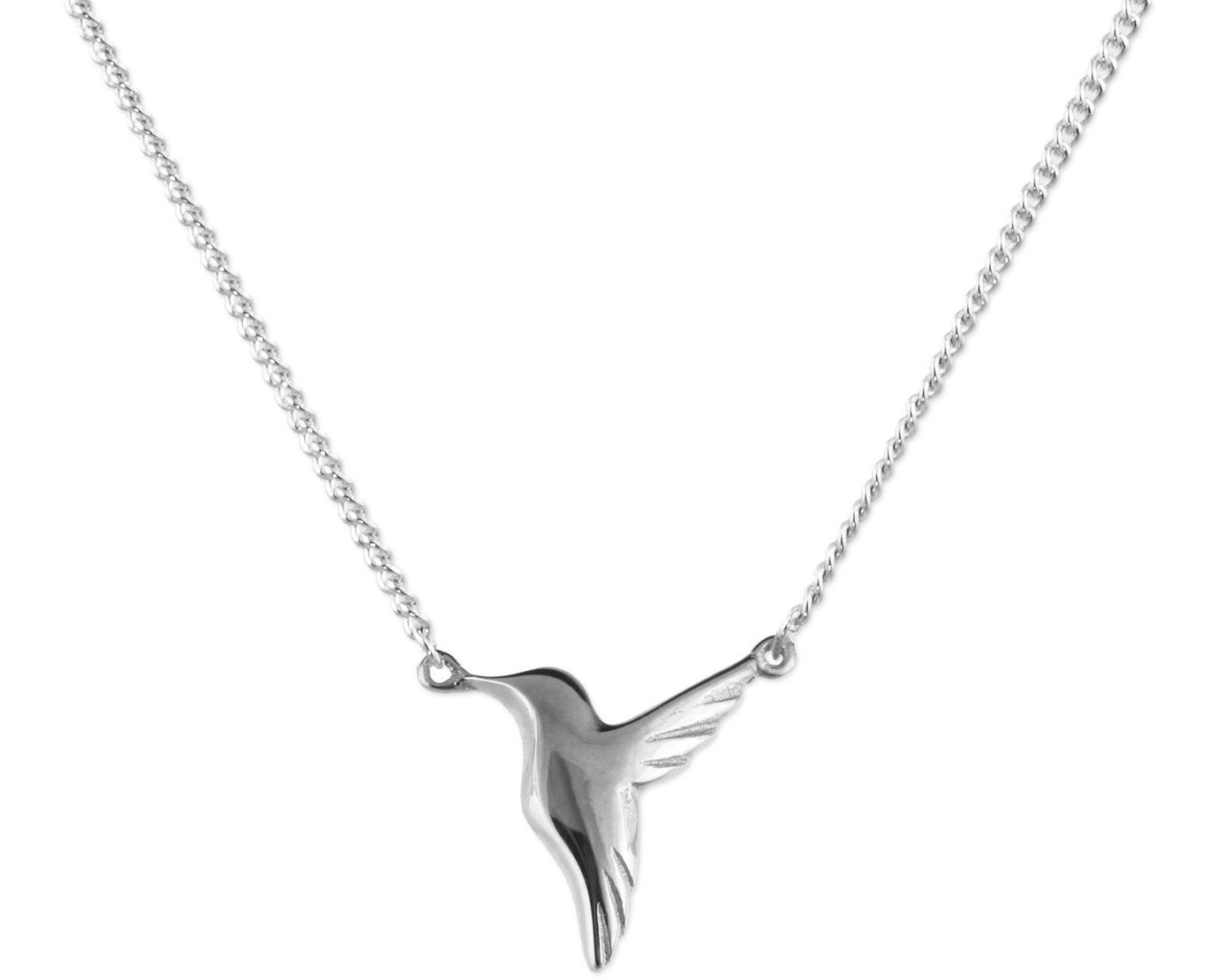 Silver hummingbird necklace
