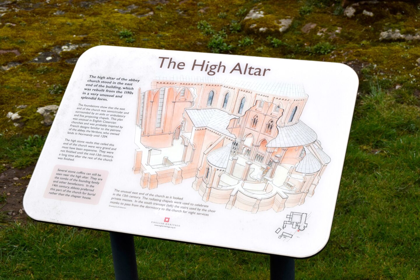 The high altar visitor board