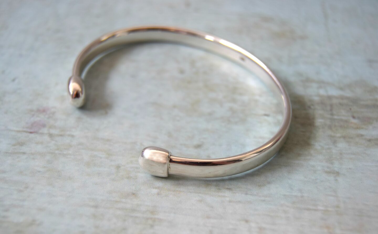 Mens silver torque bangle. Gifts for men that have everything.