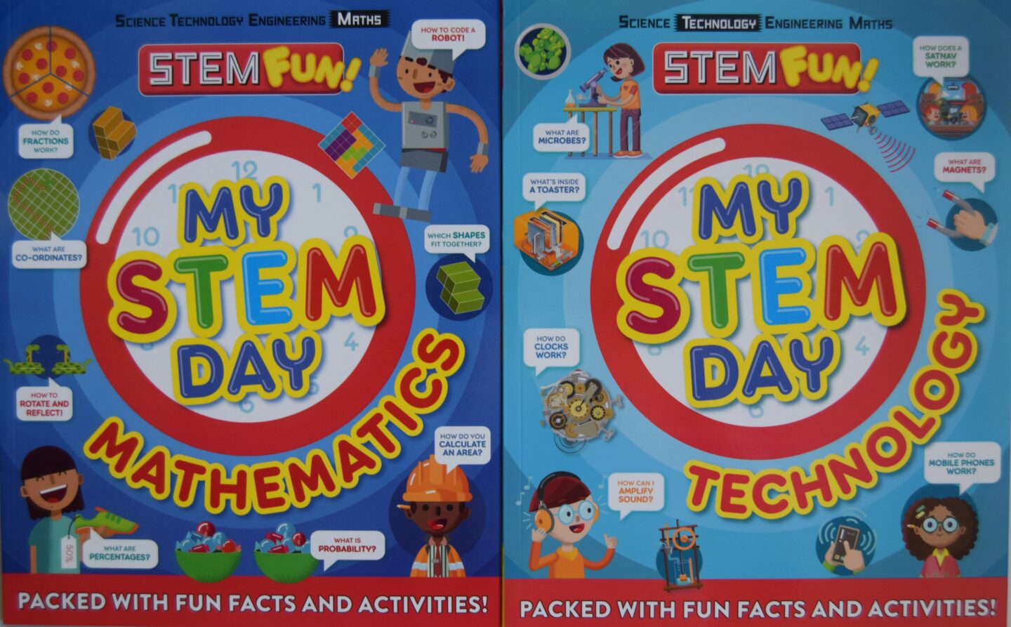 My STEM day books Mathematics and Technology.