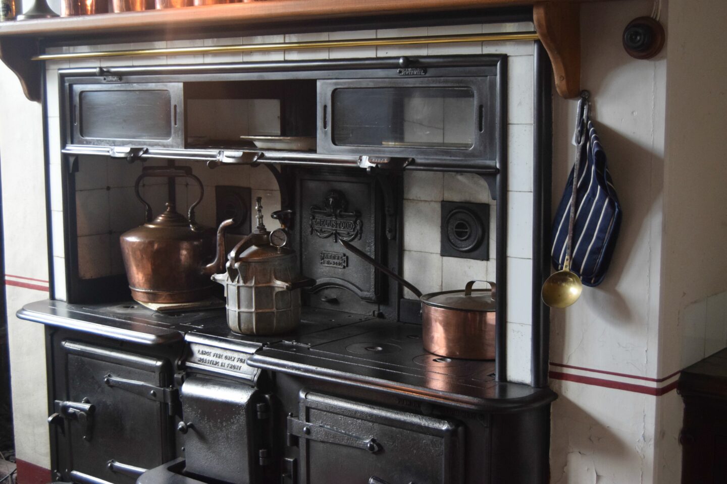 An old fashioned kitchen at Sudbury Hall