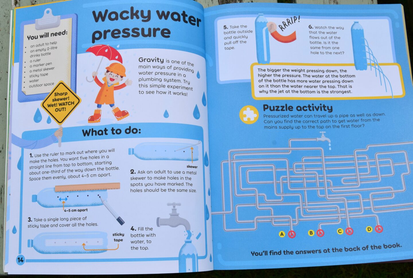 My STEM Day water pressure experiment