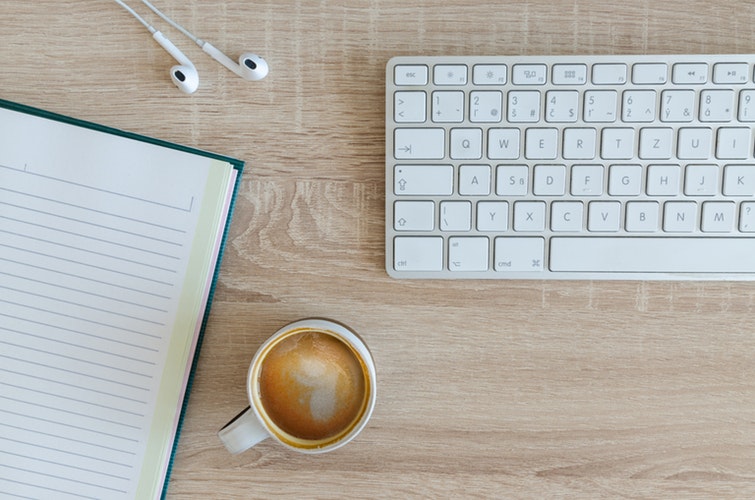 A blogger's desk. The Monday Morning Blog Club Linky.