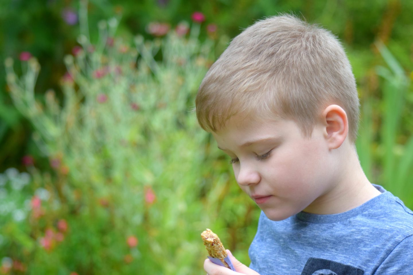 Enjoying a MadeGood Granola Bar