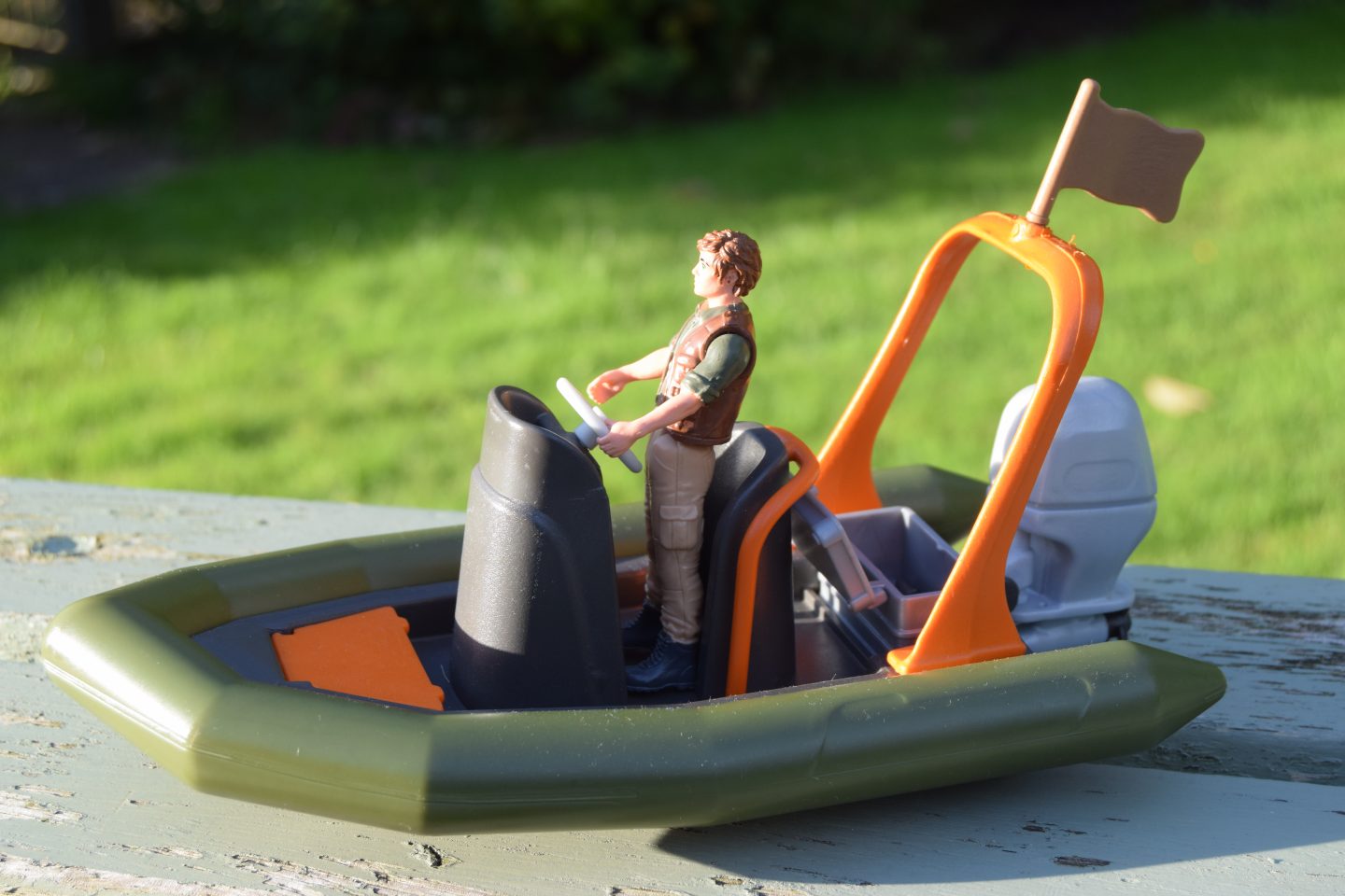 Scleich dinghy and ranger Tom toys