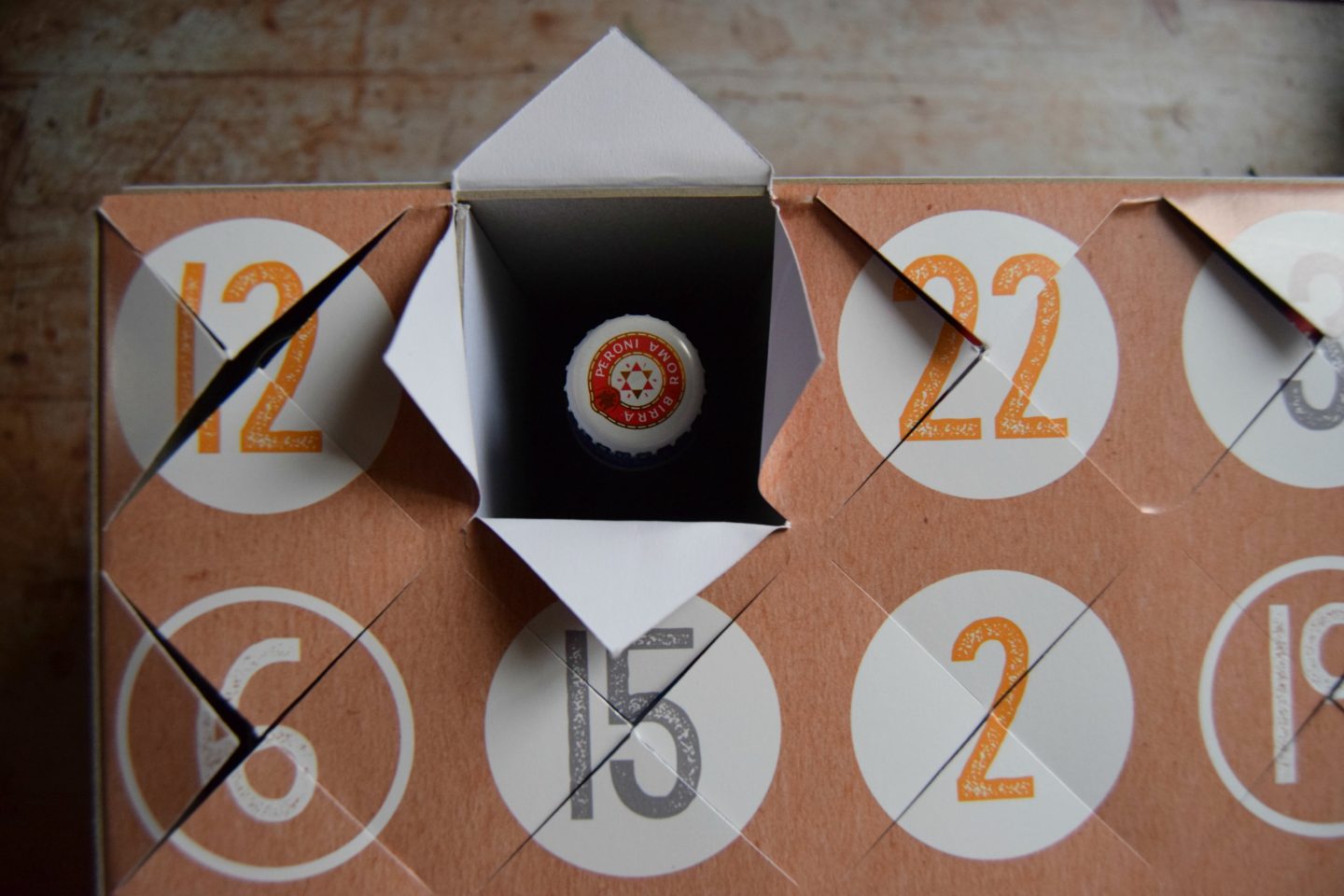 Beer advent calendar door