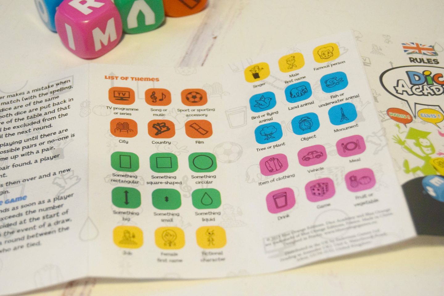 Dice Academy instructions