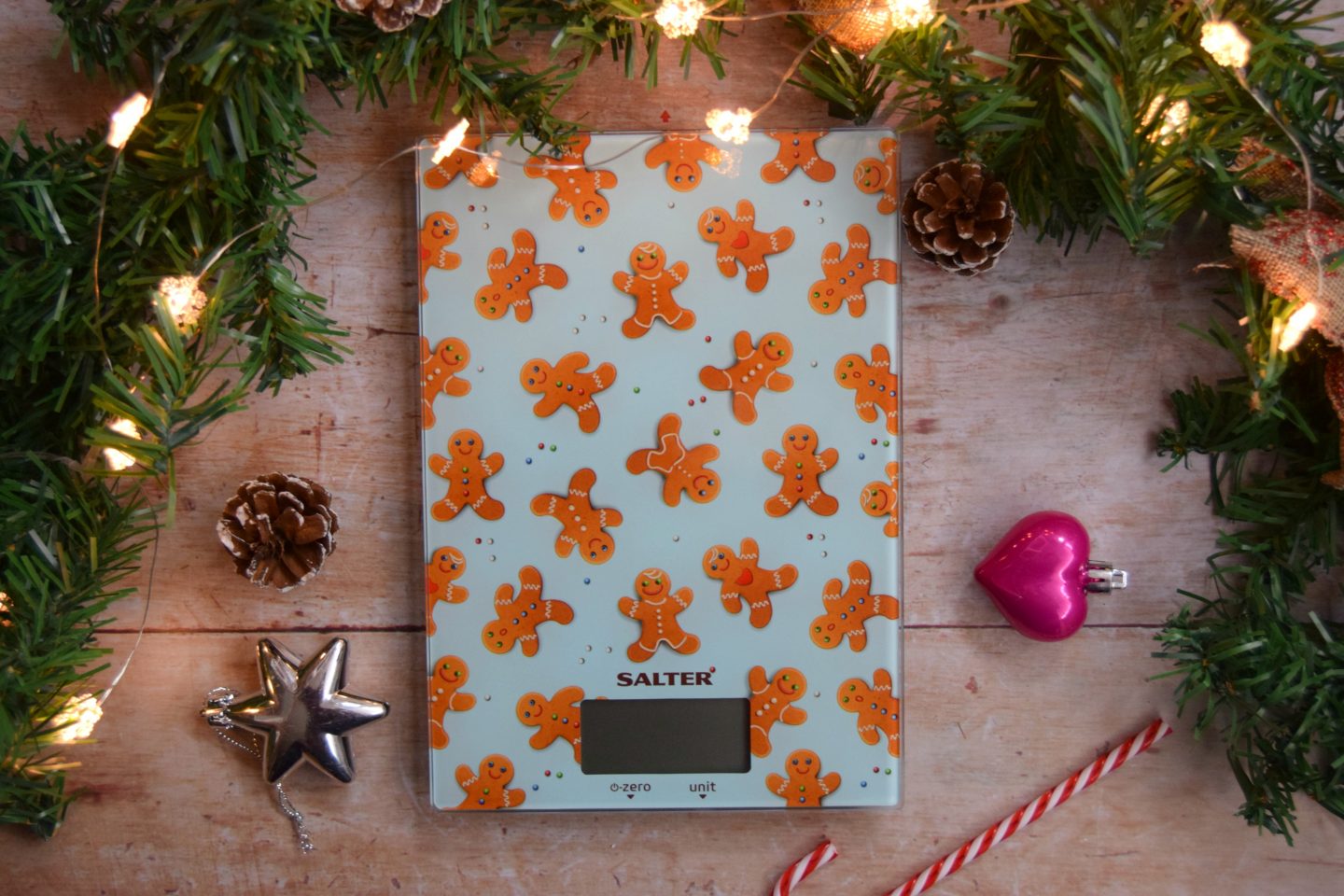 Salter kitchen scales with gingerbread man design