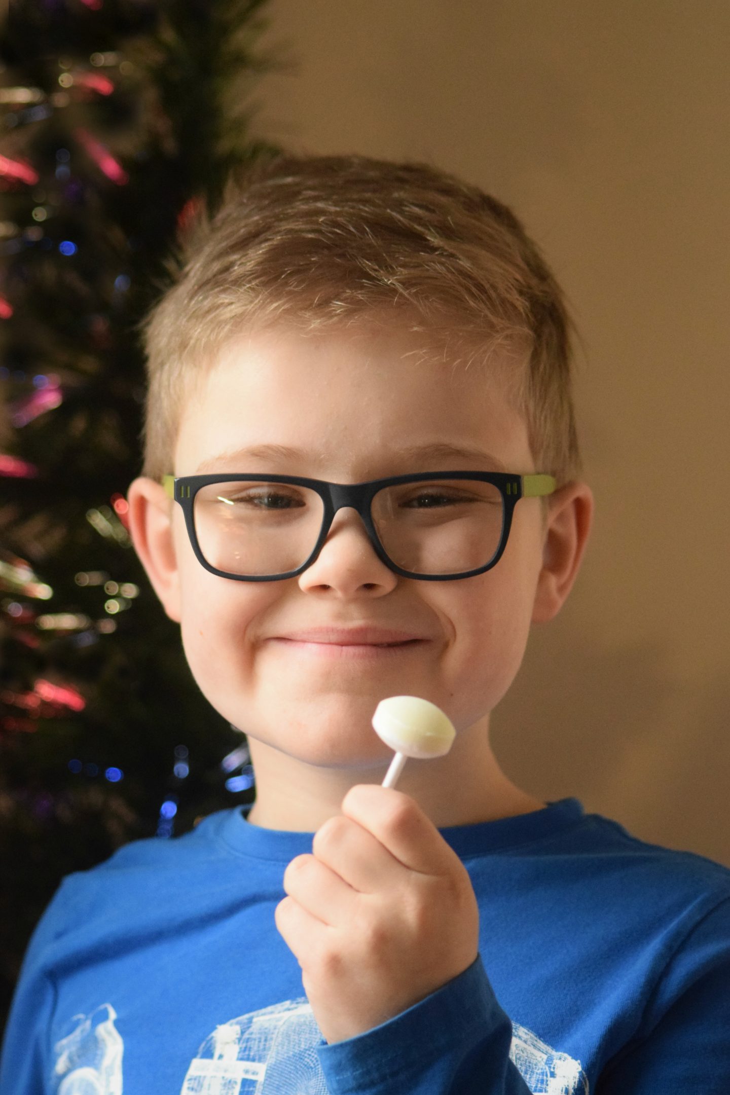 Enjoying a Swizzels lollipop