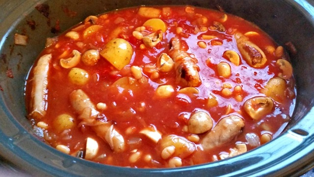 sausage and baked bean casserole