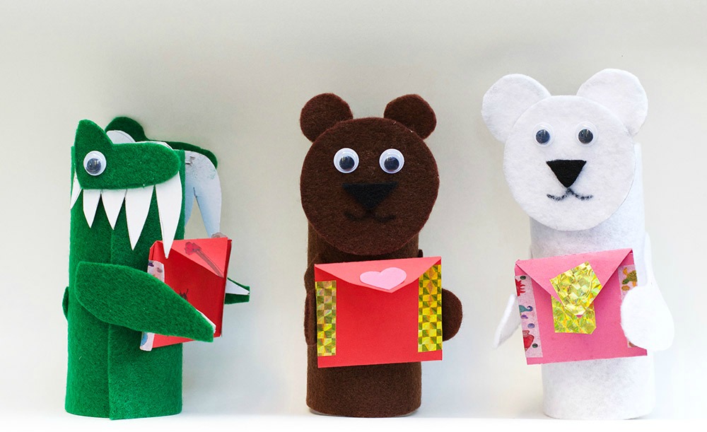 Little Fish Blog Toilet roll Valentine's animal craft