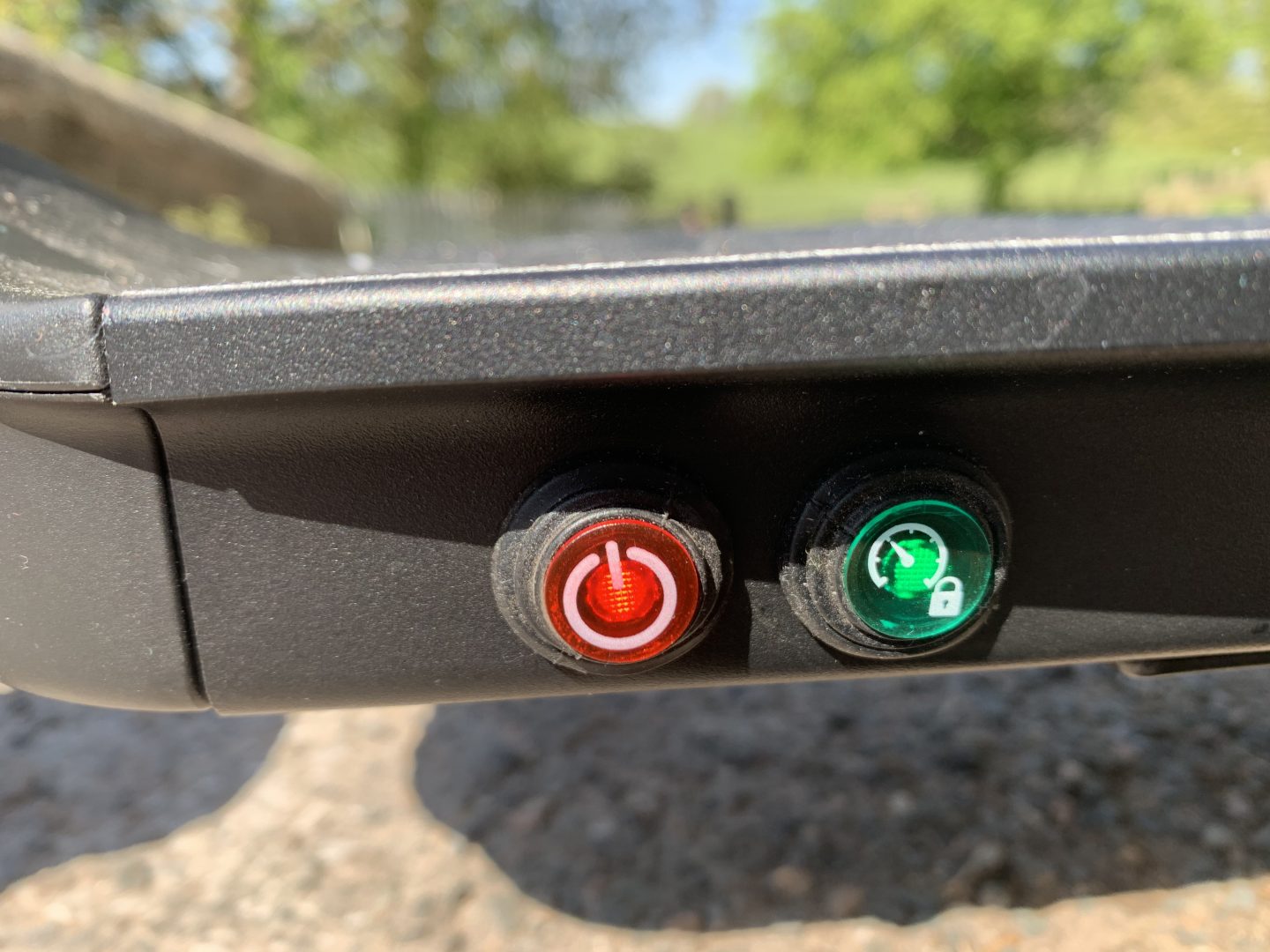 Wave Catcher power button and speed control