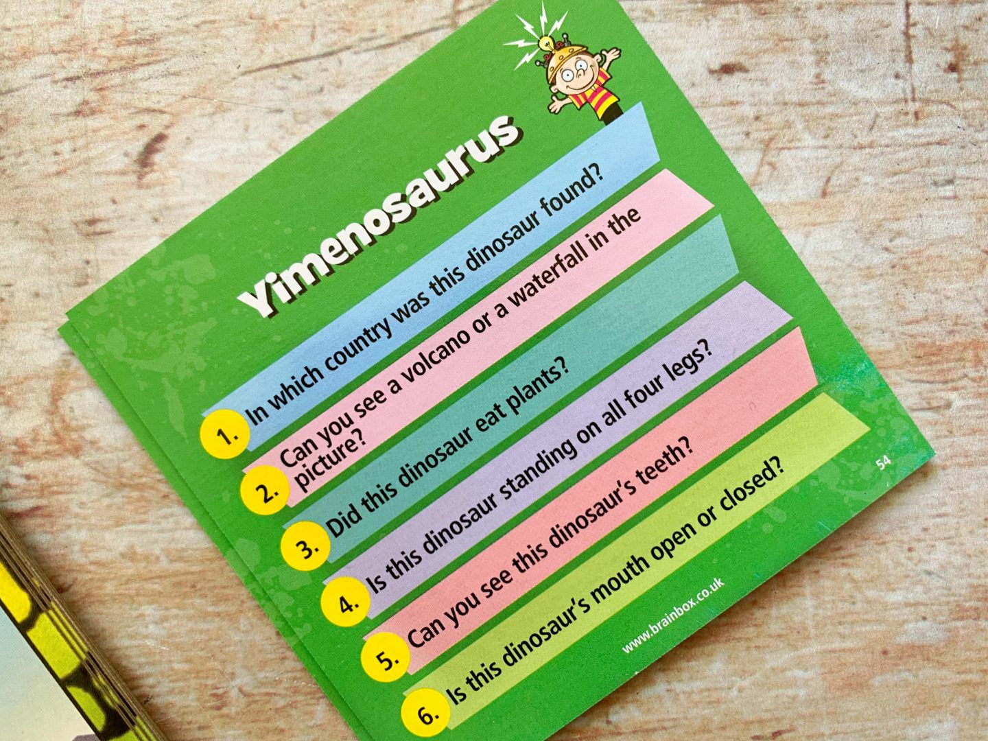 Brainbox dinosaur questions