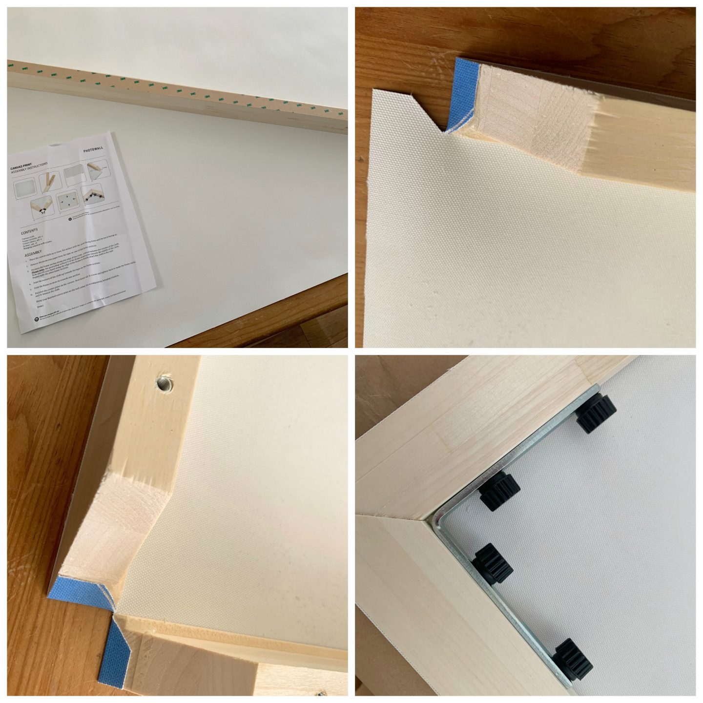 Canvas assembly collage