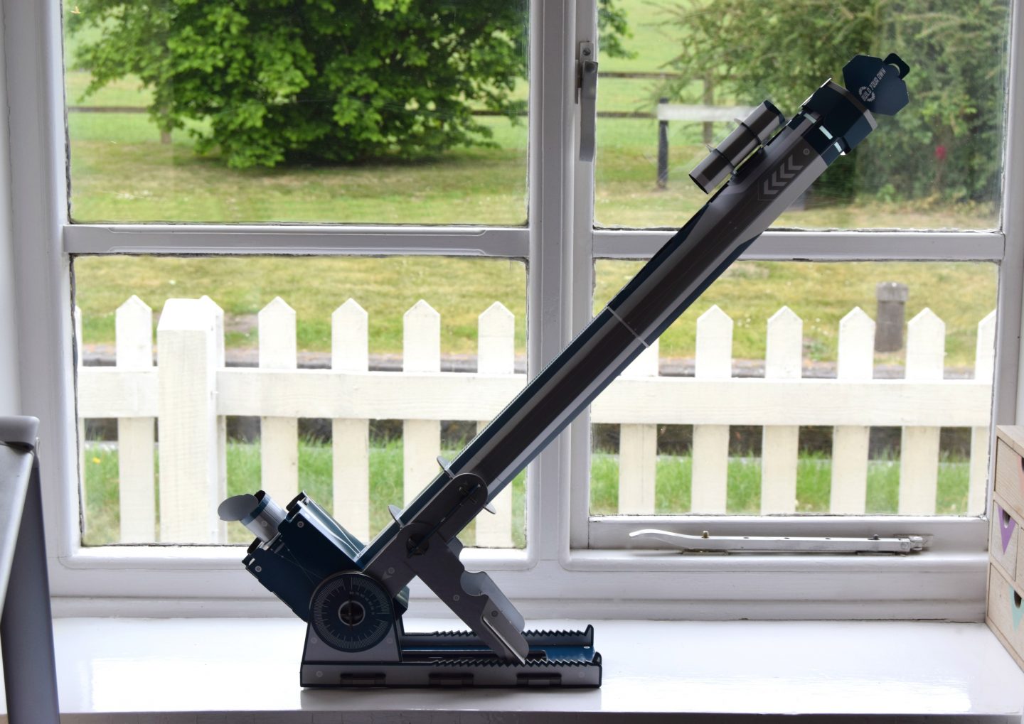 Eco-friendly children's toys. A cardboard telescope