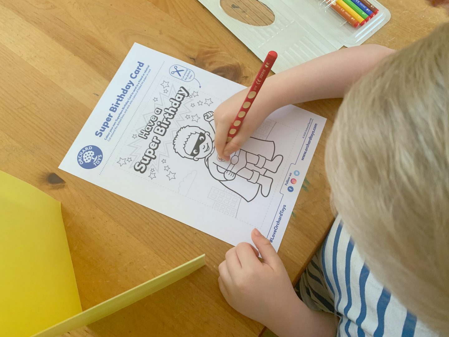Free Superhero Printable Birthday Card Craft