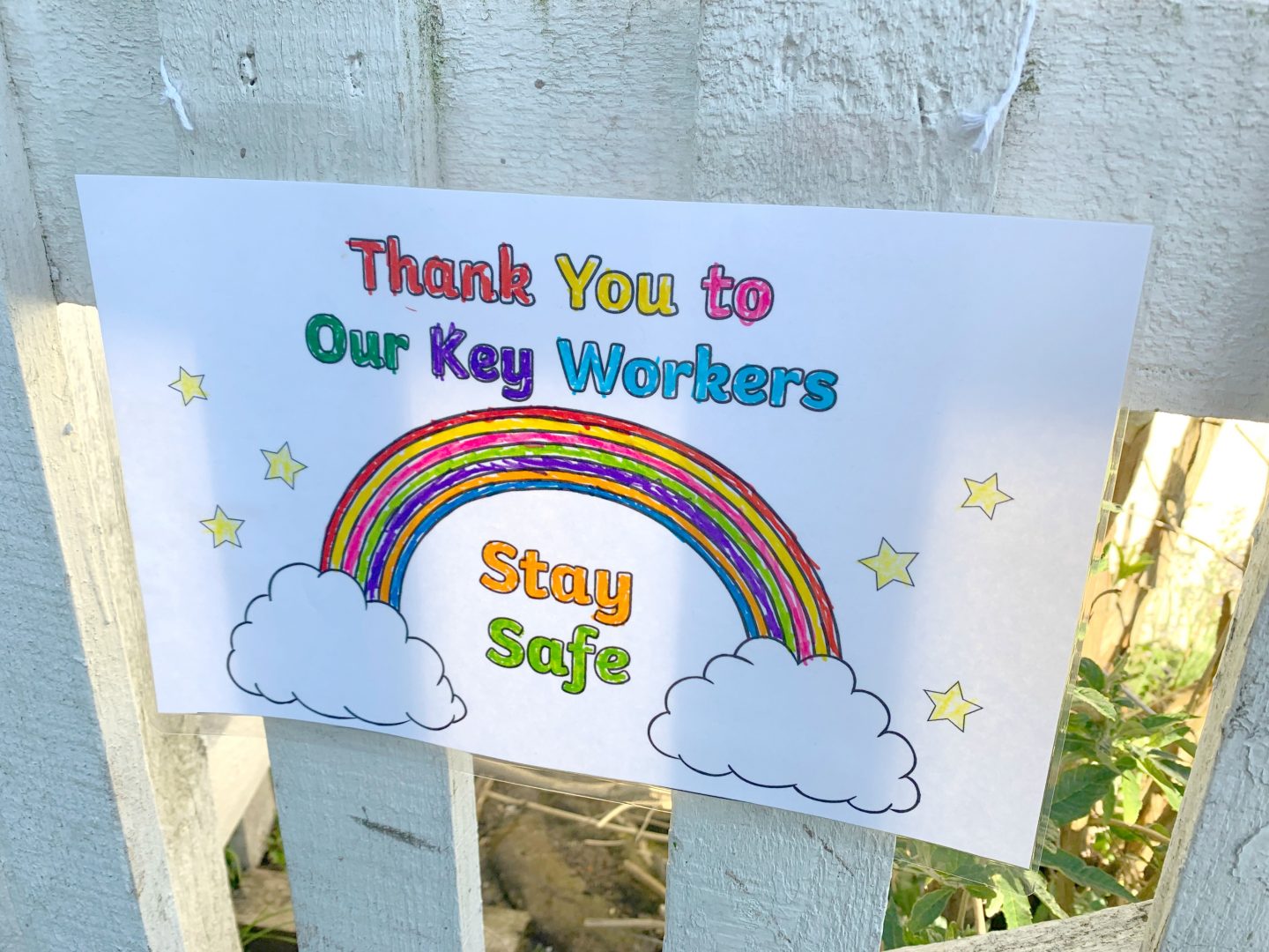 Our finished key workers sign for the gate