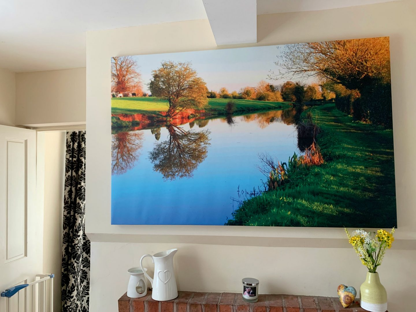 Personalised canvas canal landscape