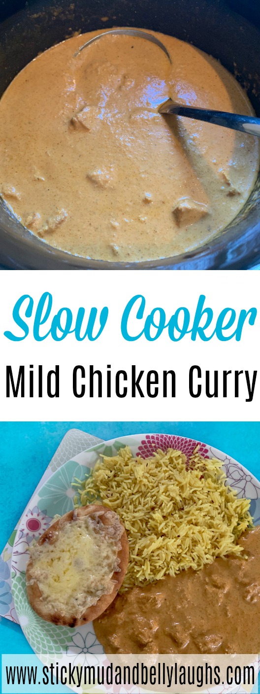 Looking for a family-friendly slow cooker recipe? You will love this slow cooker mild chicken cooker recipe! #slowcookerrecipes #chickencurry #familymealideas #slowcookercurry #slowcookerchicken
