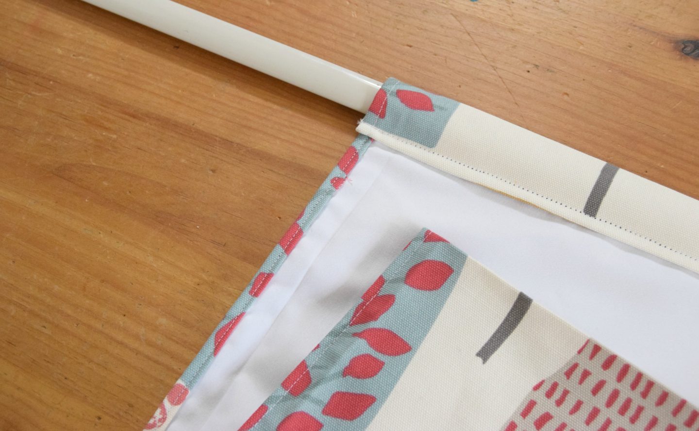Bottom of the roman blind