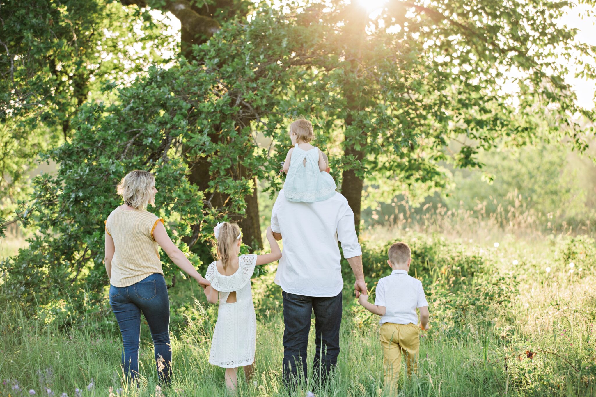 A family enjoying the outdoors together
