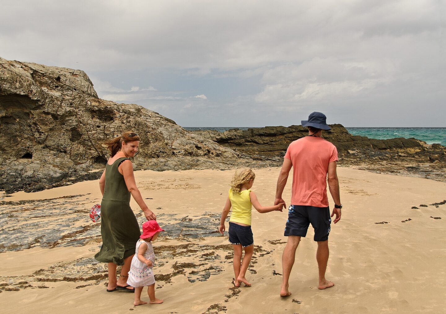 Family on a beach