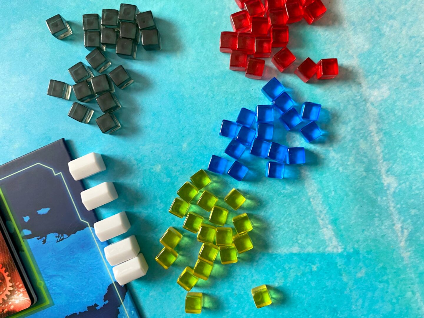 Pandemic disease cubes playing pieces