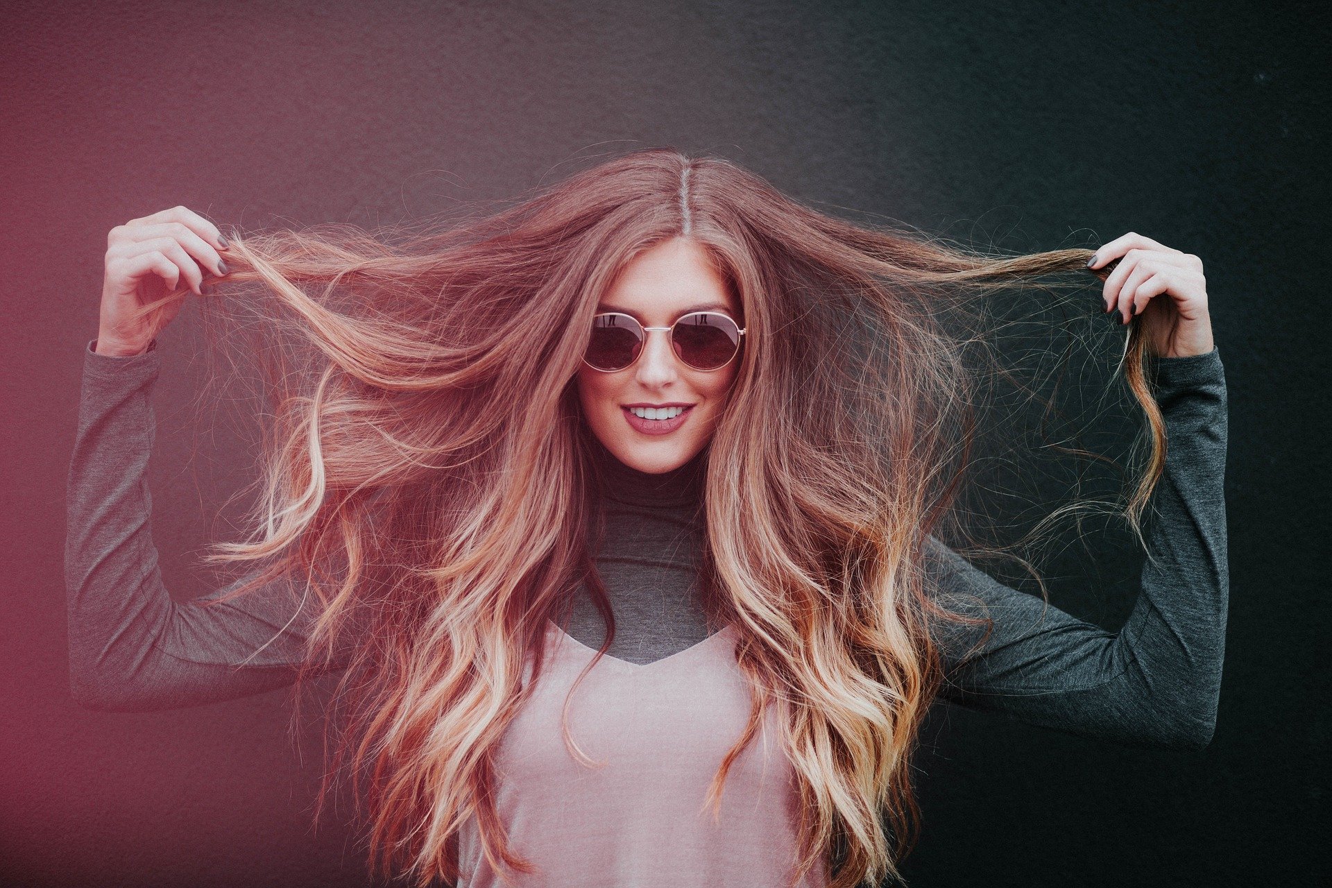 A lady with long hair
