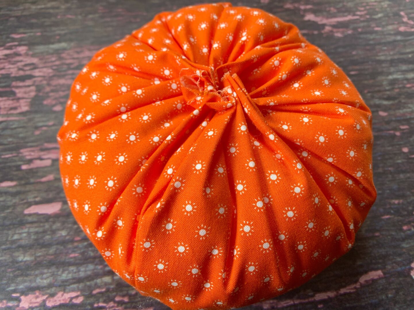 DIY fabric pumpkin craft